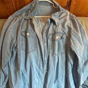 Amazon Blue Button Down Shirt Denim Style